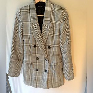 Zara tan double breasted blazer for women